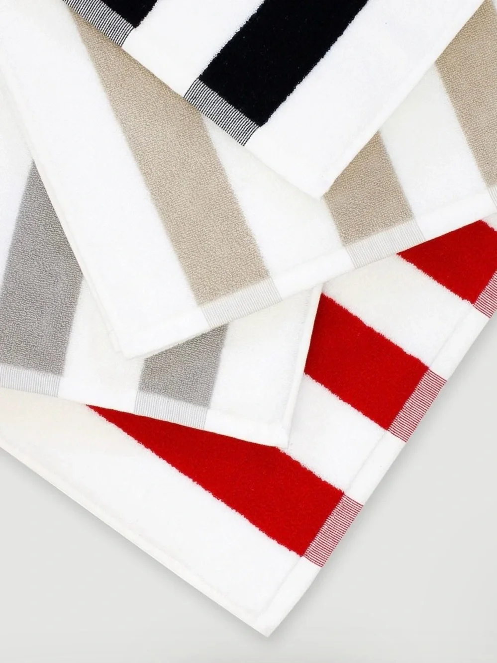 Riley Portugal Red & White Striped Cabana Beach Towel